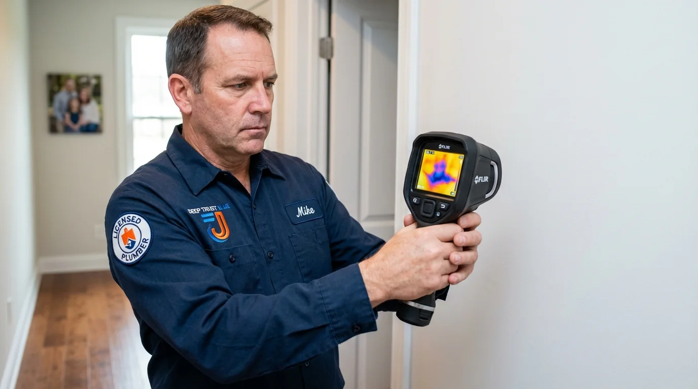 Thermal imaging leak detection by Johns Plumbing LLC in New Middletown